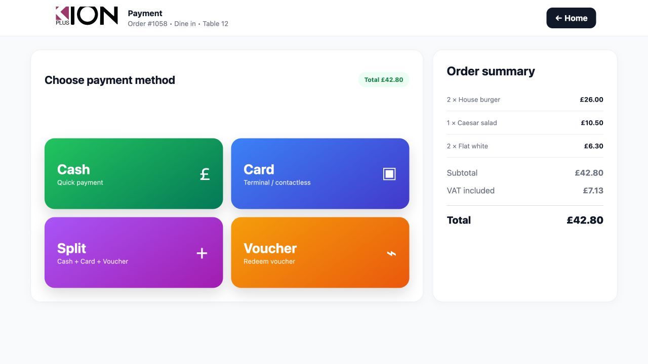 KION Plus payment interface
